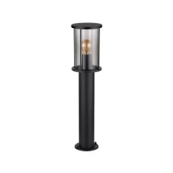 Sokkellamper ^ Globo Sokkellampe Gracey, højde 60 cm, sort, stål, IP54
