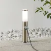 Brilliant Sokkellamper > Sokkellampe i stål Chorus med stikkontakt, 50 cm