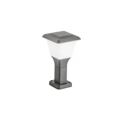 Sokkellamper ^ Fabas Luce Sokkellampe Lena, 30 cm, mørkegrå, metal, E27, IP65