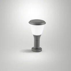 Fabas Luce Sokkellamper > Sokkellampe Thiago, 30 cm, mørkegrå, metal, E27, IP65