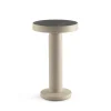 FARO BARCELONA Solcellelamper > Solar-LED-bordlampe Cairo, beige, plast, IP44, 21 cm