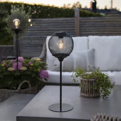 STAR TRADING Dekorationsbelysning > Solar LED-bordlampe Sunlight med væv