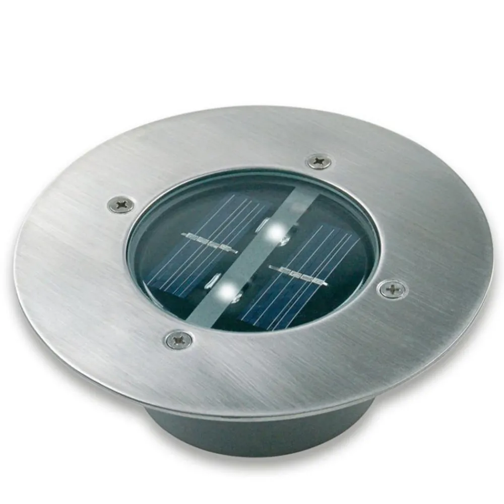 Smartwares Solcellelamper|Nedgravet Udebelysning > Solar LED nedgravningsspot Lugo, IP44, stål, glas