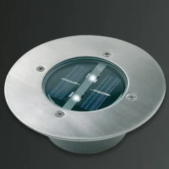 Smartwares Solcellelamper|Nedgravet Udebelysning > Solar LED nedgravningsspot Lugo, IP44, stål, glas