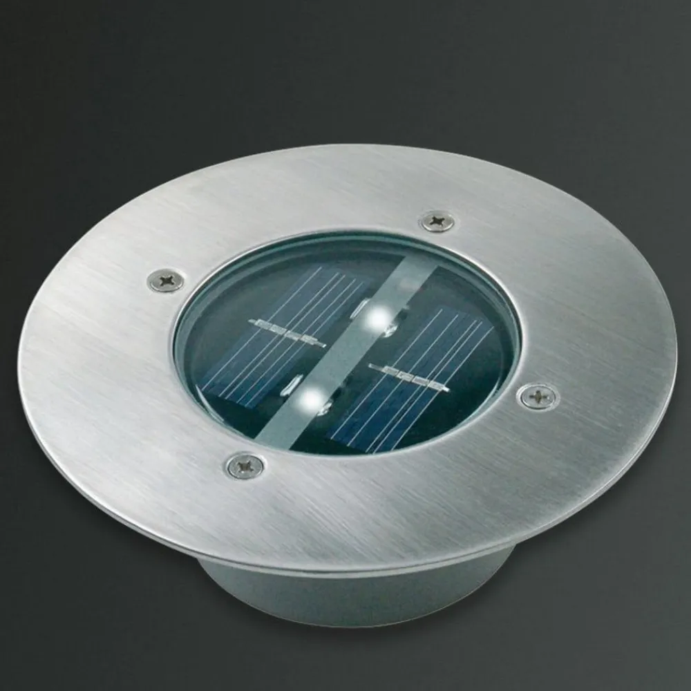Smartwares Solcellelamper|Nedgravet Udebelysning > Solar LED nedgravningsspot Lugo, IP44, stål, glas