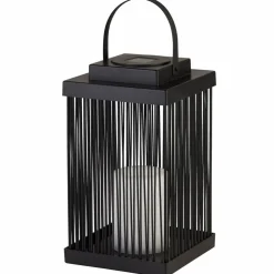 Searchlight Solcellelamper > Solar-LED-terrasselampe Sophelia, 26 cm, sort, rattan