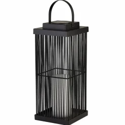 Solcellelamper ^ Searchlight Solar-LED-terrasselampe Sophelia, 36 cm, sort, rattan