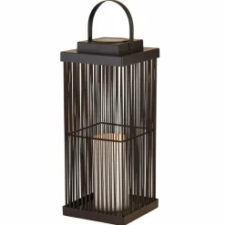 Solcellelamper ^ Searchlight Solar-LED-terrasselampe Sophelia, 36 cm, sort, rattan