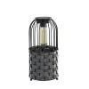 Searchlight Solcellelamper > Solar-LED-terrasselampe Tahoa, 26 cm, grå, rattan, IP44