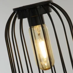 Solcellelamper ^ Searchlight Solar-LED-terrasselampe Tahoa, 35 cm, grå, rattan, IP44