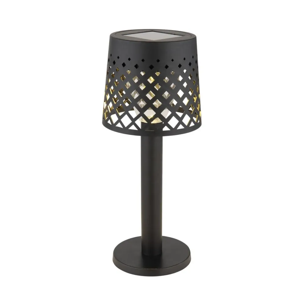 Dekorationsbelysning|Solcellelamper ^ Globo 36631 solcelle-bordlampe, batteri, IP44, sort