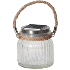 STAR TRADING Dekorationsbelysning|Solcellelamper > Solcelledrevet LED bordlampe Jar i glas