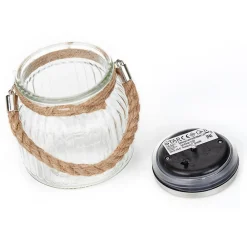 STAR TRADING Dekorationsbelysning|Solcellelamper > Solcelledrevet LED bordlampe Jar i glas
