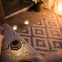 STAR TRADING Dekorationsbelysning|Solcellelamper > Solcelledrevet LED bordlampe Jar i glas