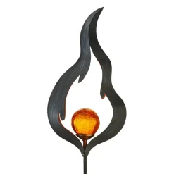 Dekorationsbelysning|Solcellelamper ^ STAR TRADING Solcelle-jordspydslampe Melilla flammeformet LED
