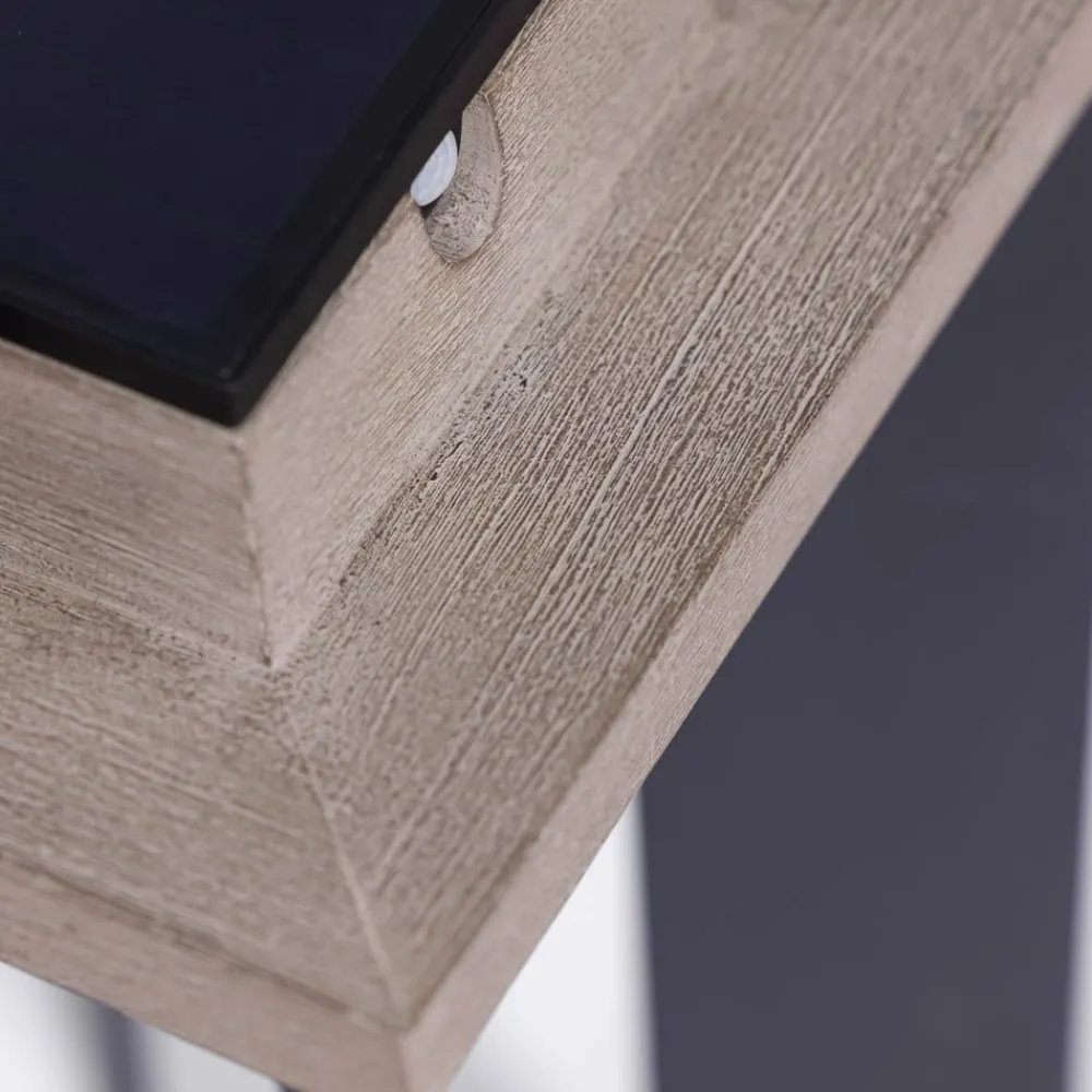 Les Jardins Dekorationsbelysning|Solcelle Lampe Med Sensor > Solcellelanterne Teckalu, aluminium sort, 65,5 cm