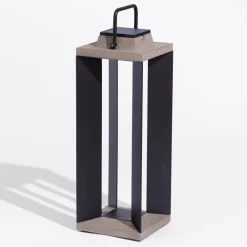 Les Jardins Dekorationsbelysning|Solcelle Lampe Med Sensor > Solcellelanterne Teckalu, aluminium sort, 65,5 cm