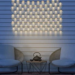 Globo Dekorationsbelysning|Julepynt > Solcelle-LED-lysforhæng IP44 110x90cm 100 lk