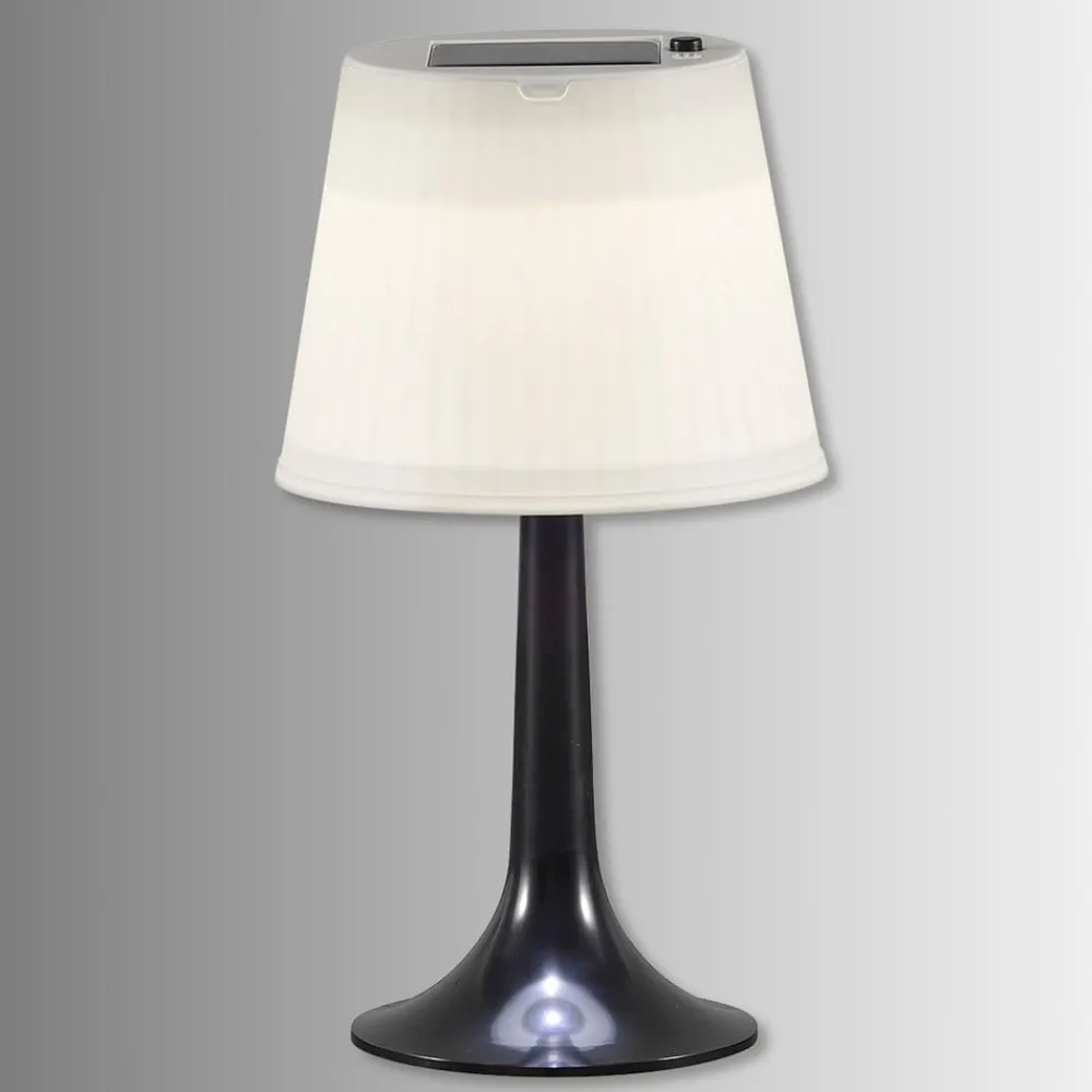 Konstsmide Dekorationsbelysning|Solcellelamper > Soldreven LED bordlampe Assisi Sitra, i sort