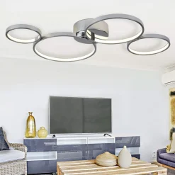 Searchlight Loftlamper > Solexa LED-loftlampe, ringformet, kromlook
