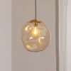 TK Lighting Pendellamper|Pendellamper > Sol-glaspendel, Ø 35 cm, sort/ravgylden