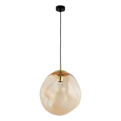 TK Lighting Pendellamper|Pendellamper > Sol-glaspendel, Ø 35 cm, sort/ravgylden