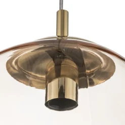 TK Lighting Pendellamper|Pendellamper > Sol-glaspendel, Ø 35 cm, sort/ravgylden