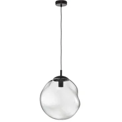 TK Lighting Pendellamper|Pendellamper > Sol glaspendel, Ø 35cm, sort/røggrå