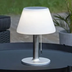 STAR TRADING Dekorationsbelysning|Solcellelamper > Solia LED-bordlampe med solcelle og trækafbryder