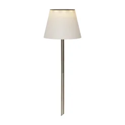 STAR TRADING Solcellelamper|Udendørs Spot > Solini LED-lampe med jordspyd, hvid/sølv, højde 90 cm