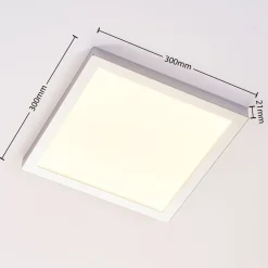 Arcchio Loftlamper > Solvie LED-loftlampe, sølv, kantet, 30 x 30 cm