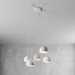 Luminex Pendellamper > Sool-pendel, hvid, fem lys