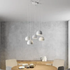 Luminex Pendellamper > Sool-pendel, hvid, fem lys