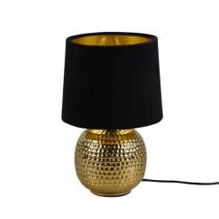 Reality Leuchten Bordlamper > Sophia bordlampe med keramisk fod, sort/guld