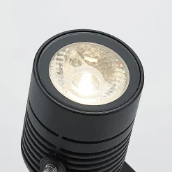 Udendørs Spot ^ Lindby Sort udendørs LED-spot Maris med jordspyd