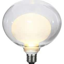 Dæmpbar Led-Pære|Led Pærer ^ STAR TRADING Space E27 G150 LED-pære 3,5 W, opal, 3-trins dæmp.