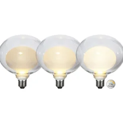 Dæmpbar Led-Pære|Led Pærer ^ STAR TRADING Space E27 G150 LED-pære 3,5 W, opal, 3-trins dæmp.