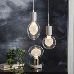Dæmpbar Led-Pære|Led Pærer ^ STAR TRADING Space E27 G150 LED-pære 3,5 W, opal, 3-trins dæmp.