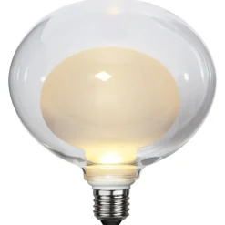 Dæmpbar Led-Pære|Led Pærer ^ STAR TRADING Space E27 G150 LED-pære 3,5 W, opal, 3-trins dæmp.
