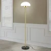 ORION Gulvlamper|Gulvlamper > Sparta gulvlampe, sort/messing, glas, marmor, 148 cm