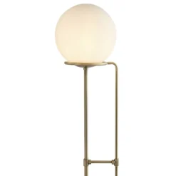 Searchlight Gulvlamper|Gulvlamper > Sphere gulvlampe, antik messing, med glaskugle