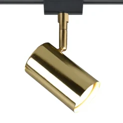 Skinnesystem ^ Trio Lighting spot med 2 kredsløb Marley DUOline, GU10, mat messing