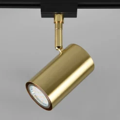 Skinnesystem ^ Trio Lighting spot med 2 kredsløb Marley DUOline, GU10, mat messing