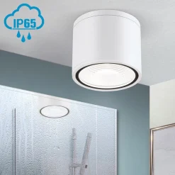 ORION Udendørs Loftlamper|Loftlamper > Sputnik LED-loftspot, IP65, Ø 14,5 cm, hvid