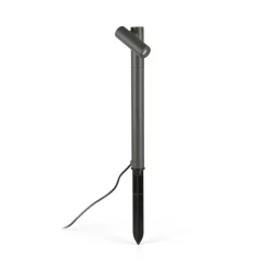 Udendørs Spot ^ FARO BARCELONA Spy LED lampe med jordspyd, mørkegrå, aluminium, højde 68,5 cm