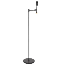 Gulvlamper ^ Steinhauer Stang gulvlampe, LED-læselampe, sort/naturlig fletværk
