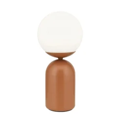 ORION Bordlamper > Stanley bordlampe, koralrød, højde 32 cm, keramik/glas