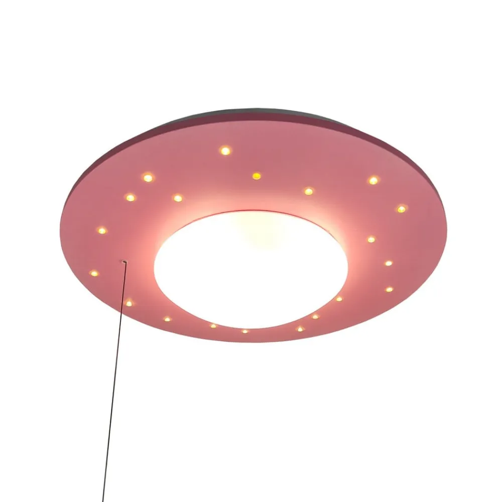 Loftlamper ^ Niermann Standby Starlight loftlampe med stjernehimmel, rosa