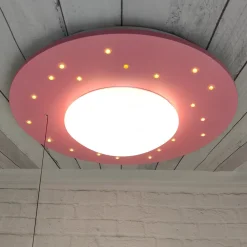 Loftlamper ^ Niermann Standby Starlight loftlampe med stjernehimmel, rosa