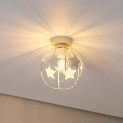 HELAM Loftlamper > Stars loftlampe, sandfarvet, metal, Ø 21 cm